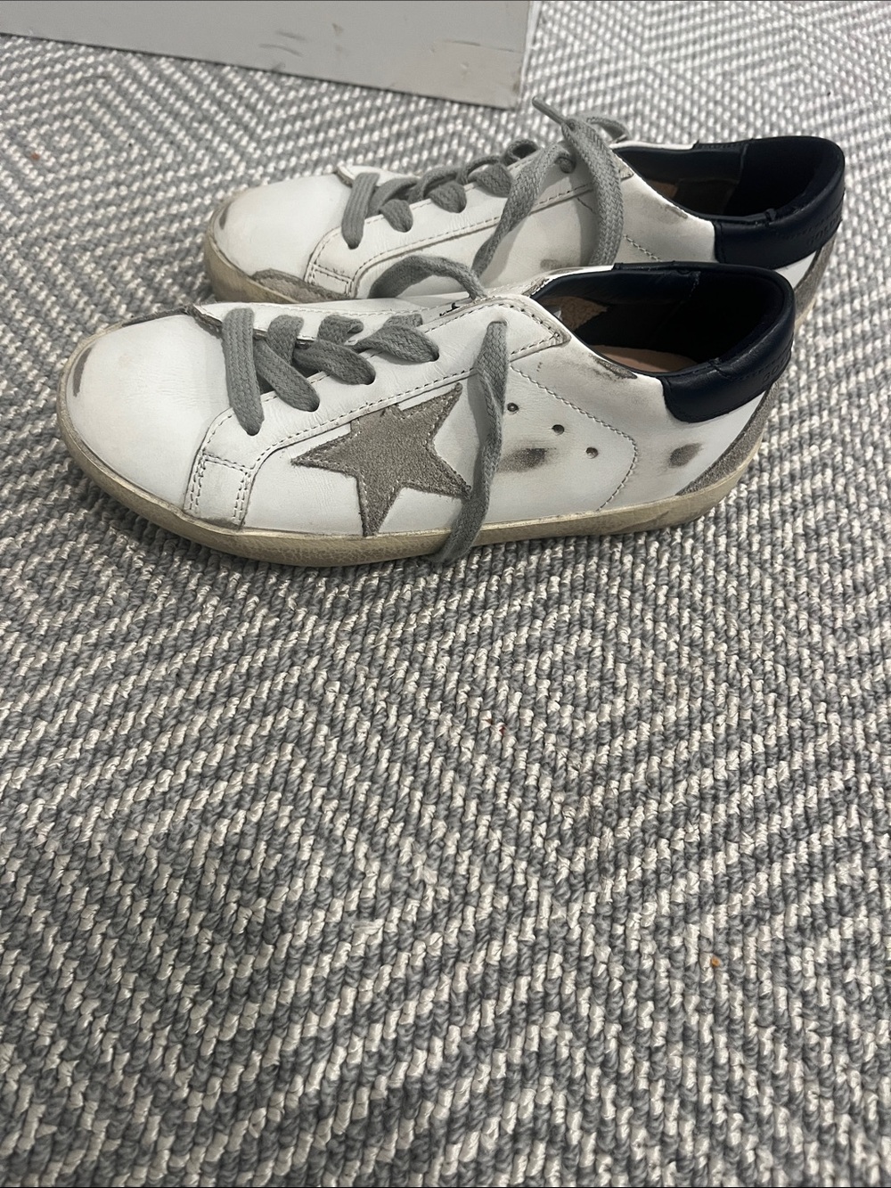 Kids White Leather golden goose sneaker